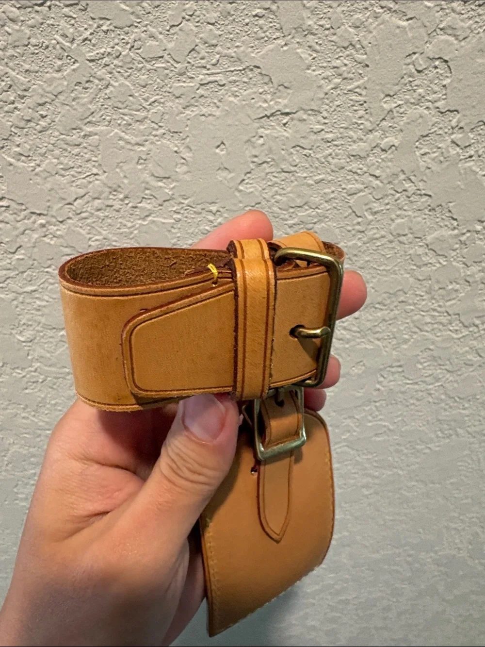 Sold Louis Vuitton Vachetta Leather Luggage Tag in Natural Tan